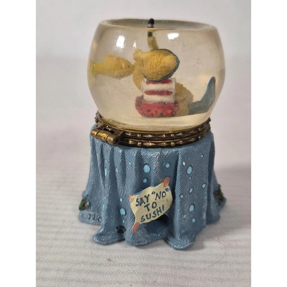 Boyds Bears Goldie's Fish Bowl Sushi McNibble Treasure Box Ltd Edition-see text